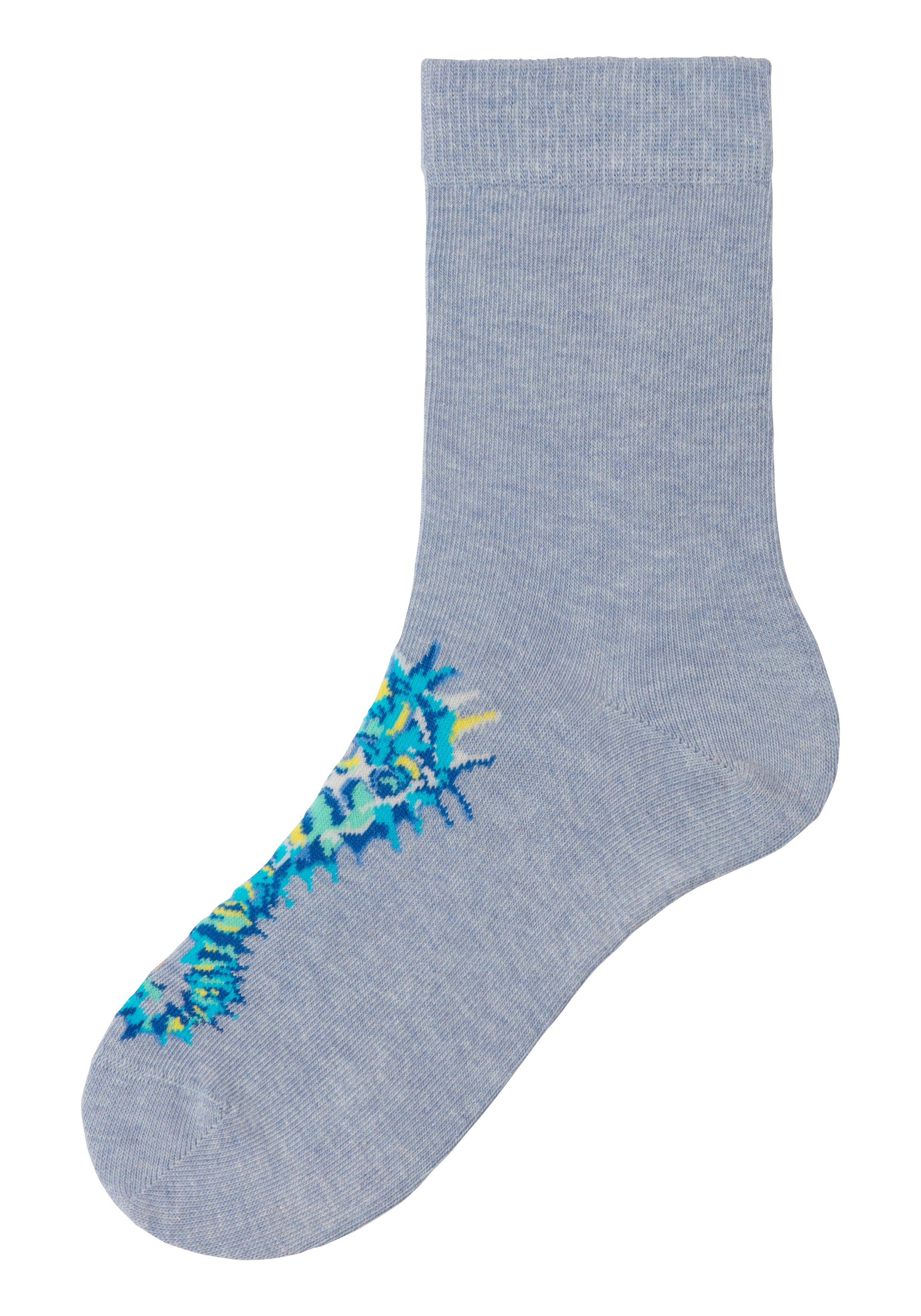 H.I.S 5-Paar) mit Meerestieren Basicsocken farbigen (Packung,