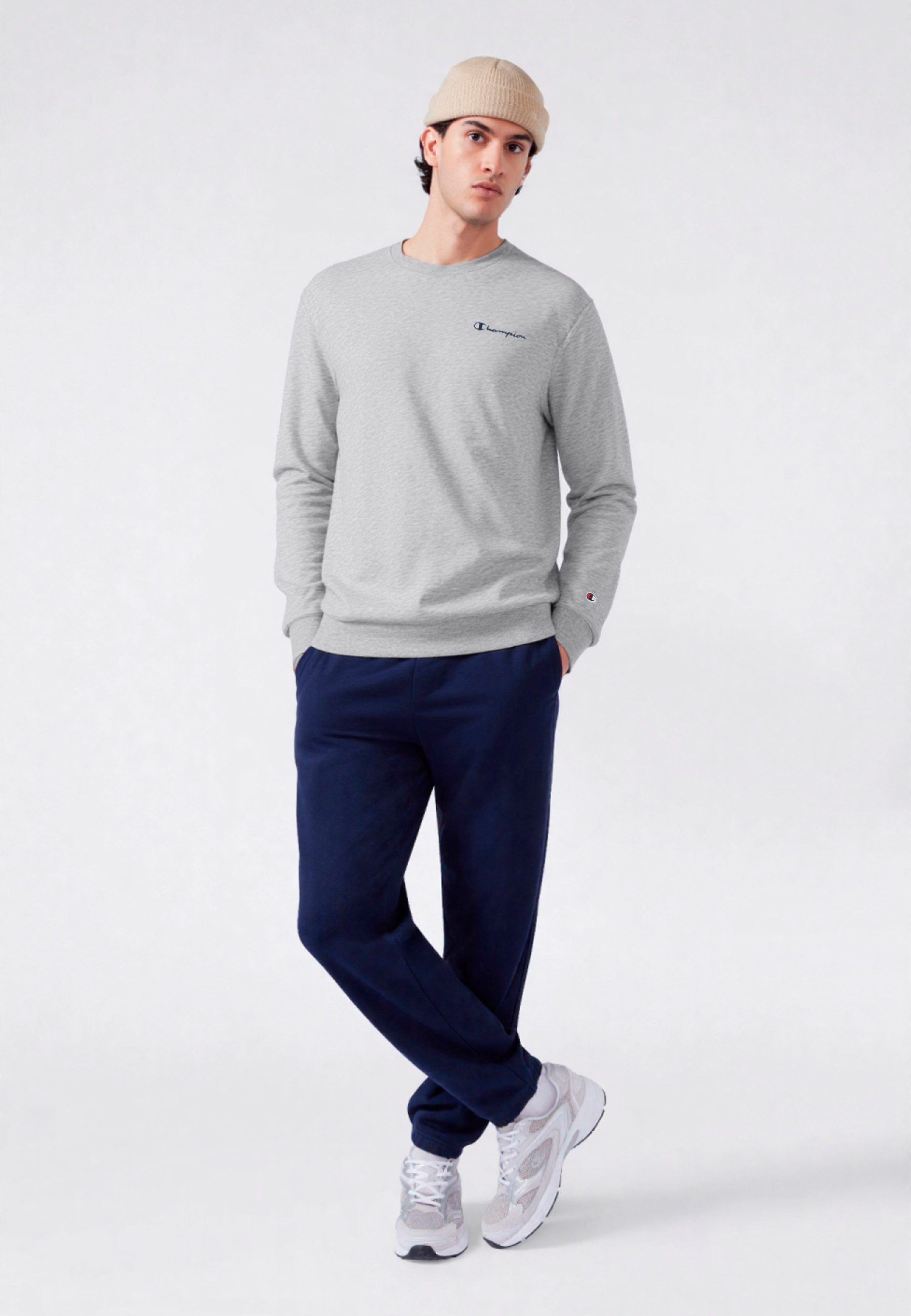 Champion Sweatshirt ICONS CONTRAST Fleece Crewneck Sweatshirt mit Crewneck-Ausschnitt, aus Baumwolle und Polyester