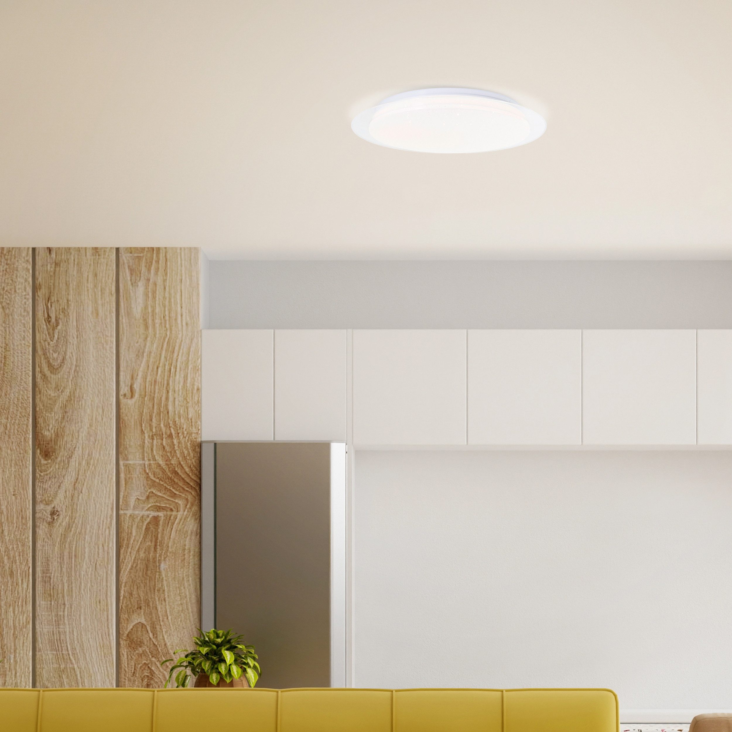 Lightbox Deckenleuchte, LED fest integriert, Warmweiß, günstig online kaufen
