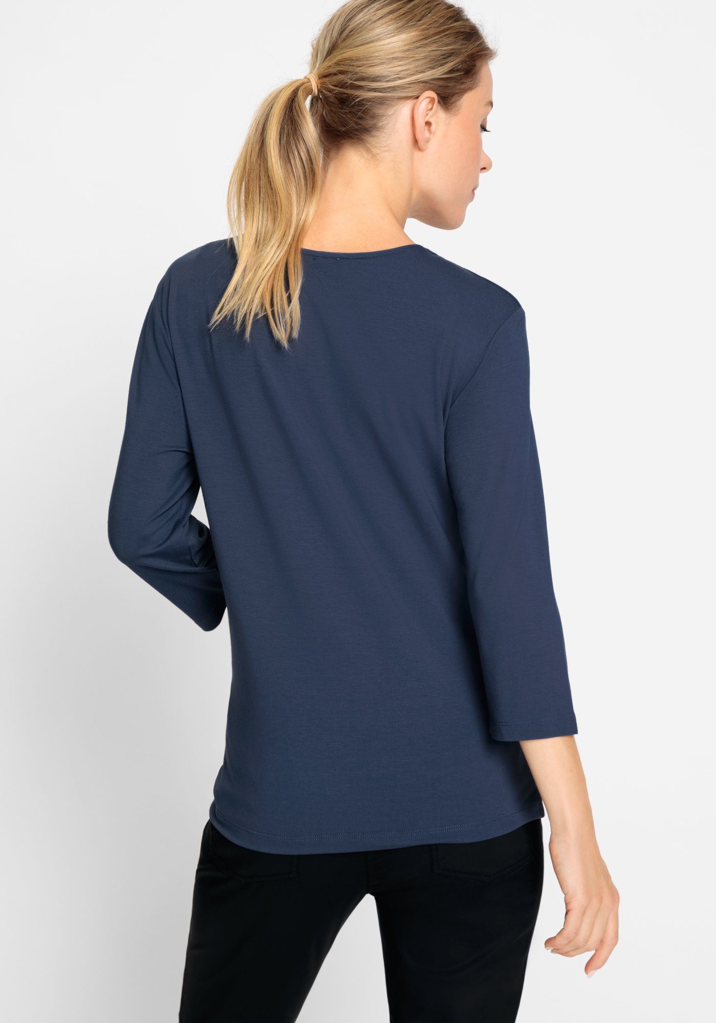 Olsen T-Shirt T-Shirt Long Sleeves Indigo Denim