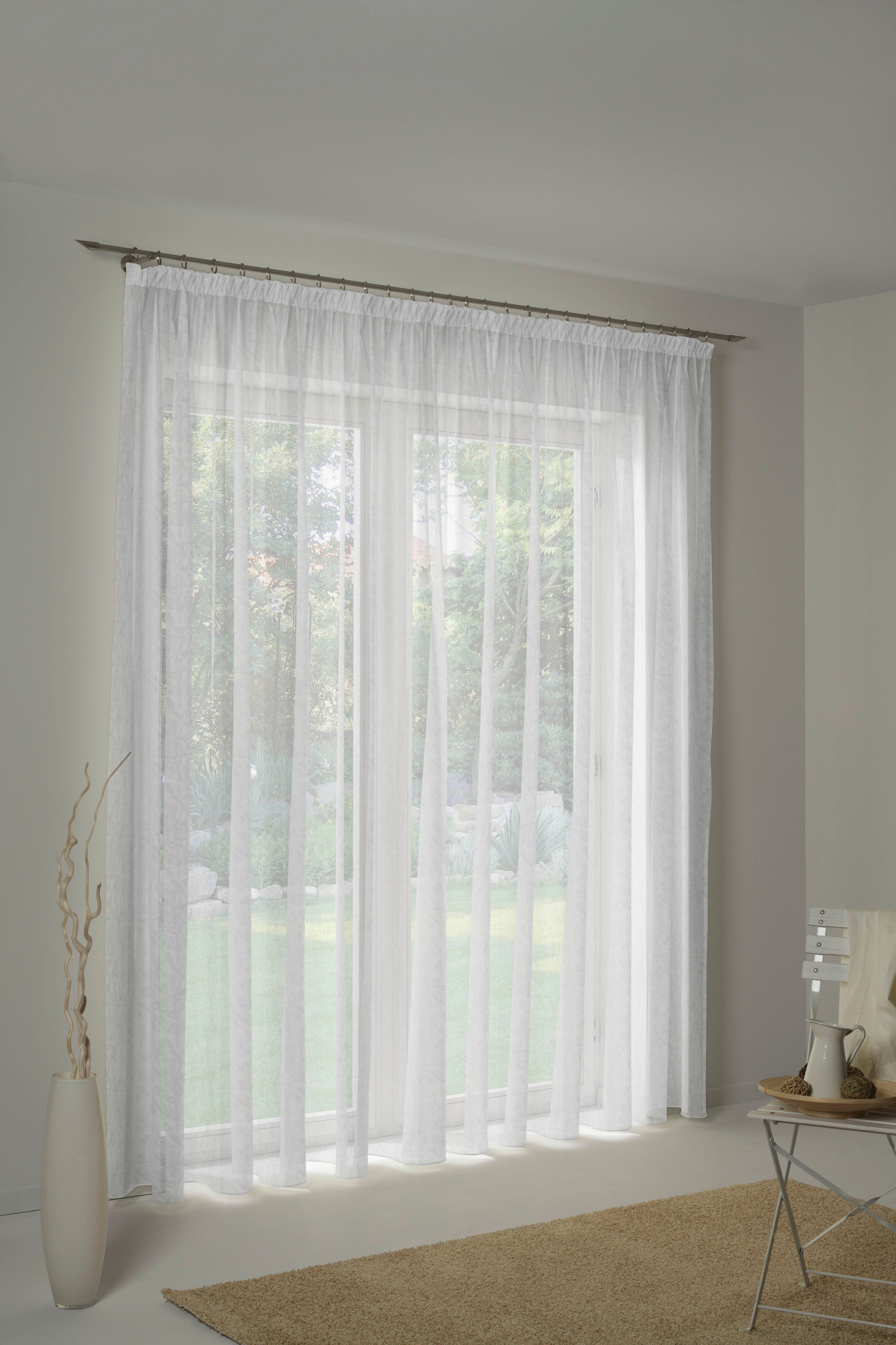 Wirth Gardine 3163 III (1 St), Faltenband, halbtransparent