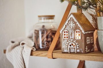Ib Laursen Kandelaber, Teelichthaus im skandinavischen Stil. Gingerbread Schneekrystall