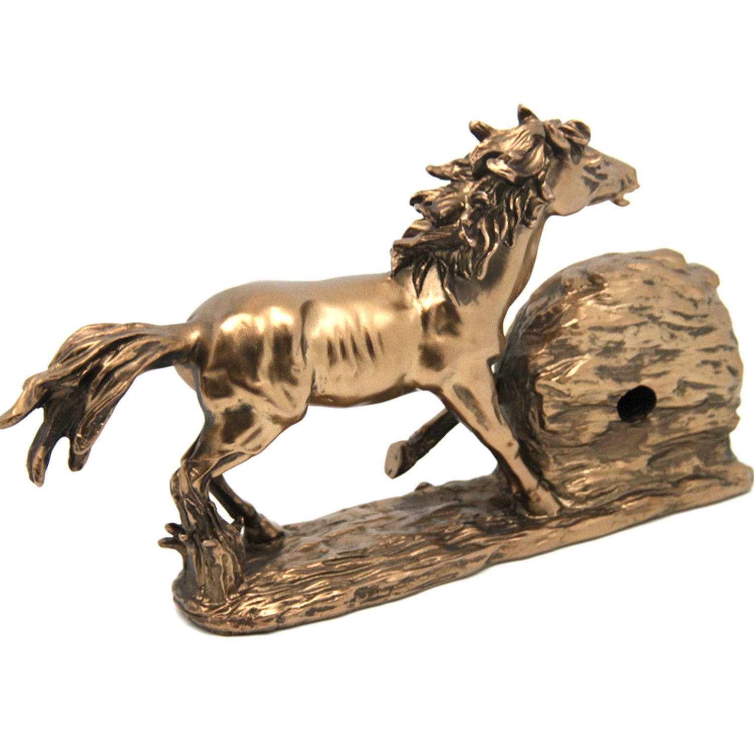 Queen Isabell Tischuhr Galoppierendes Pferd Figur Braune Tischdekoration