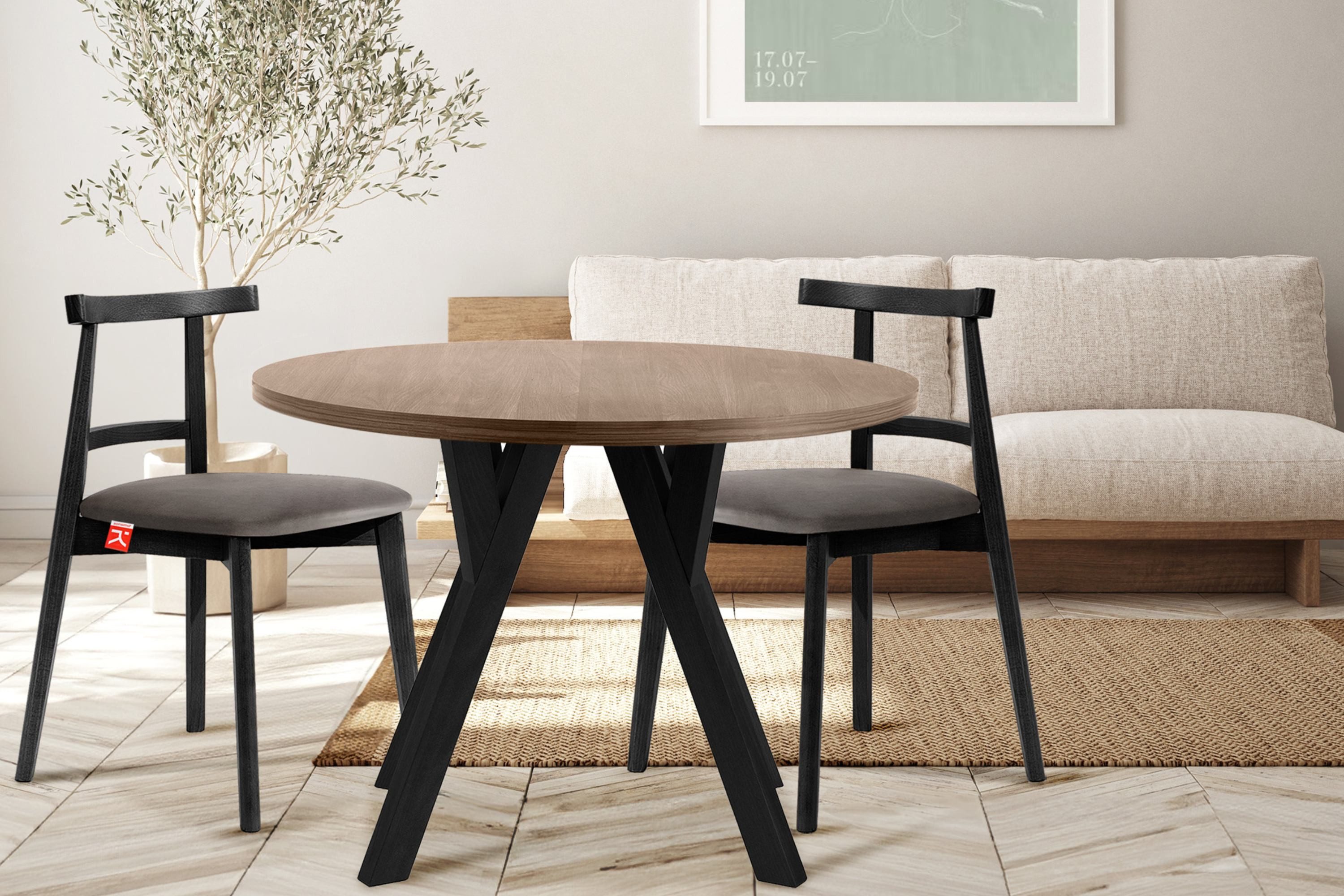 KONSIMO® Esstisch INDAGA Esszimmertisch Ausziehbar Rund, günstig online kaufen
