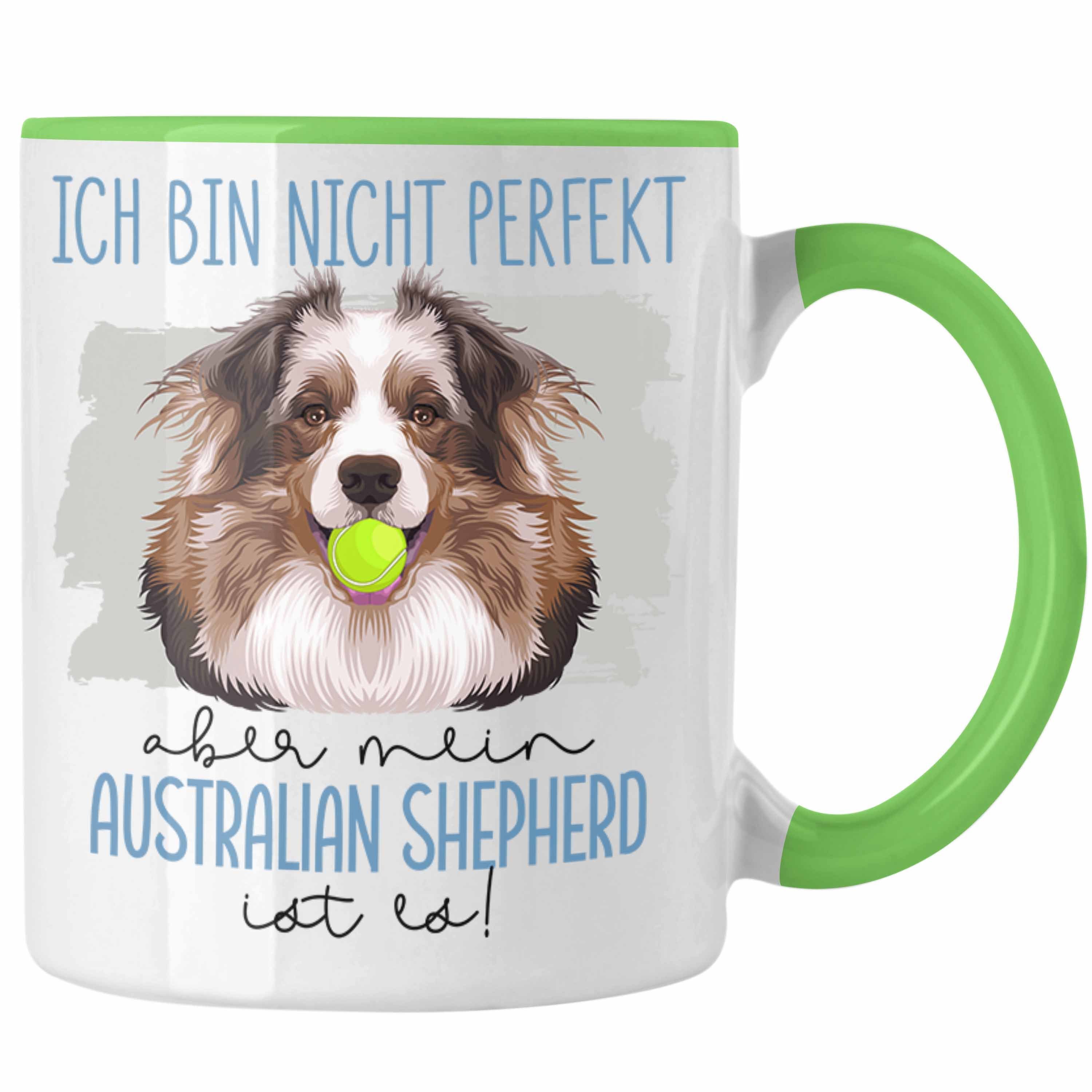 Trendation Tasse Australian Shepherd Besitzer Tasse Geschenk Lustiger Spruch Geschenkid Grün