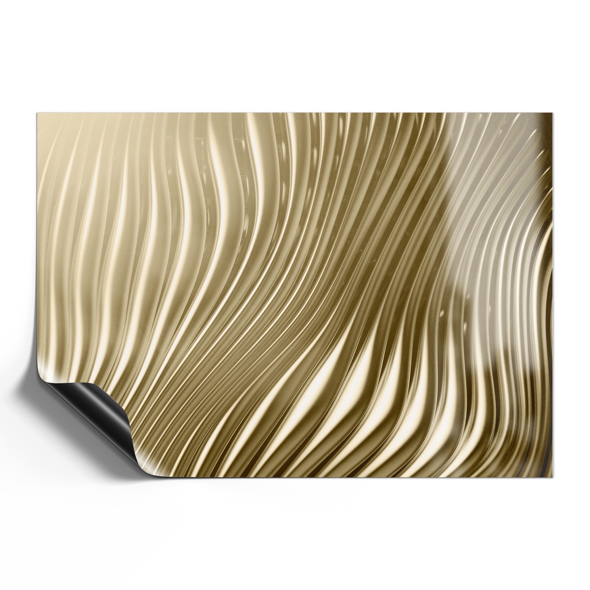 DEQORI Magnetfolie 'Goldenes Rillendesign', beschreibbar universal Magnetmatte magnetisch Folie Planer Kalender