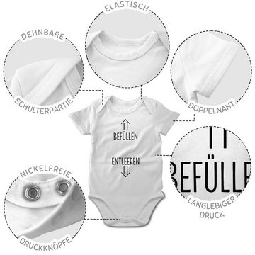 Shirtracer Shirtbody Befüllen und Entleeren Strampler-Motiv Strampler Baby Mädchen & Junge