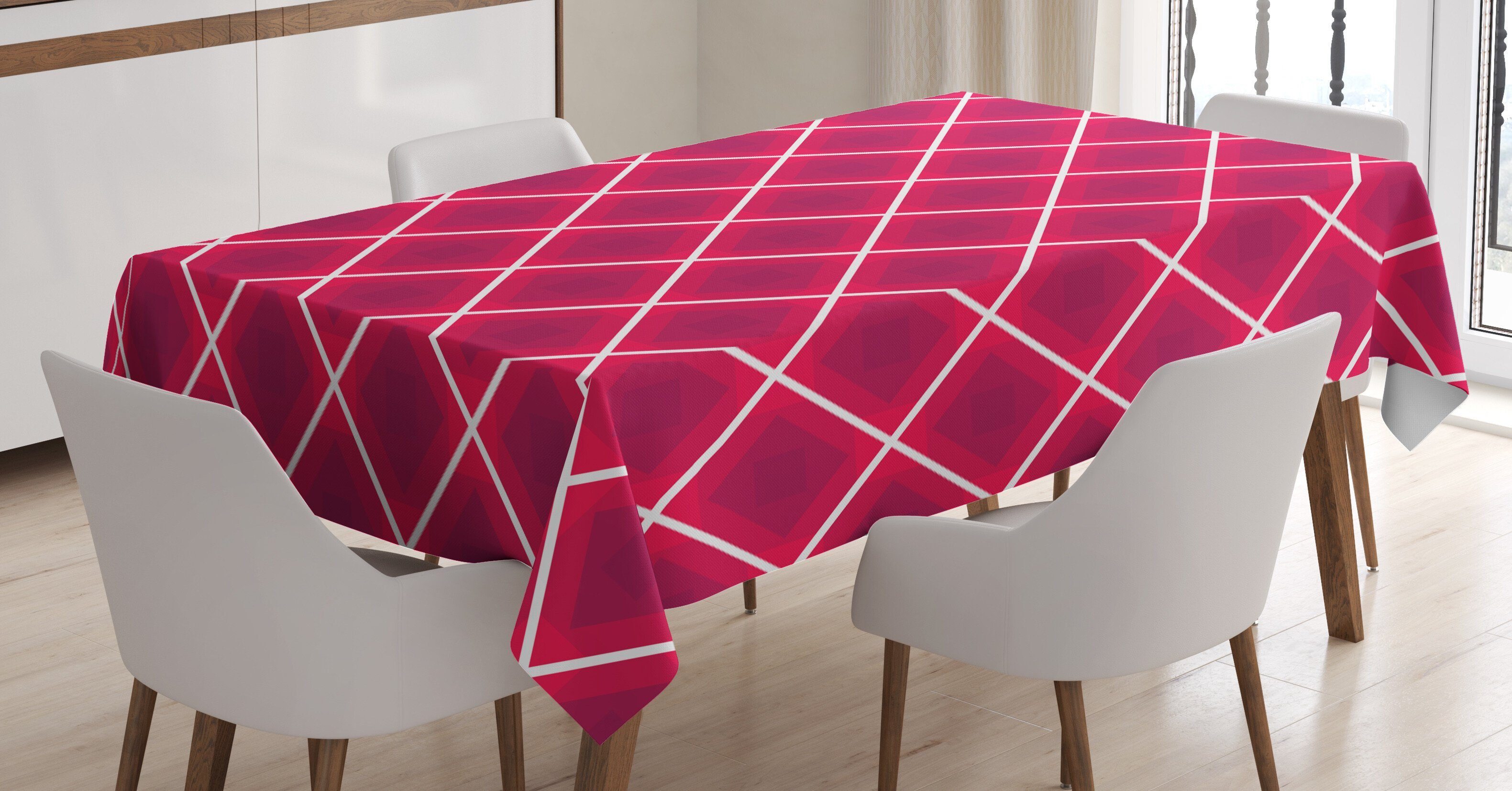 Farbfest Abakuhaus Klare Rhombus Außen Bereich Waschbar Farben, Für Abstrakt Geometrisch geeignet Shapes den Tischdecke