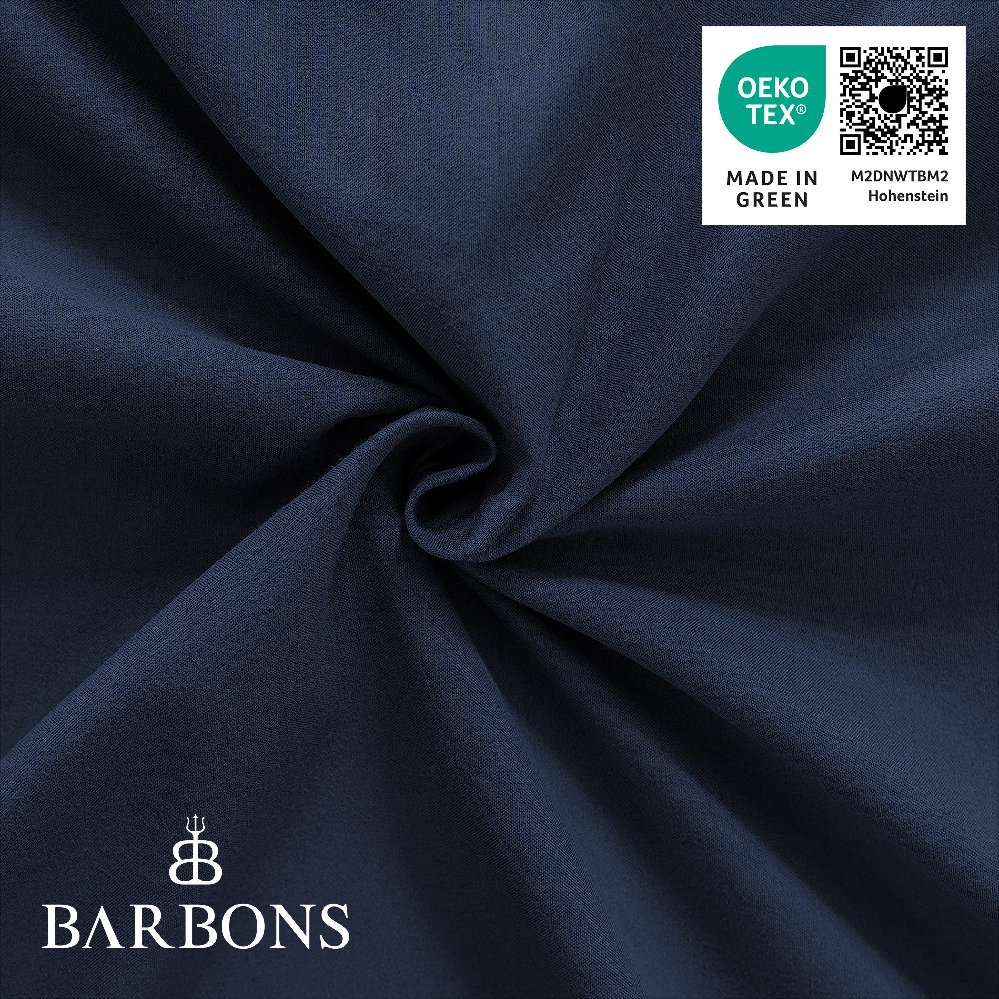 BARBONS Spannbettlaken Jersey Bettlaken, 145 g/m² Spannbetttuch, bis zu 25cm Höhe, Topper, Jersey aus 100% Baumwolle, Gummizug: rundum, (1 Stück), Rundumgummi,  – Bild 5 von 5