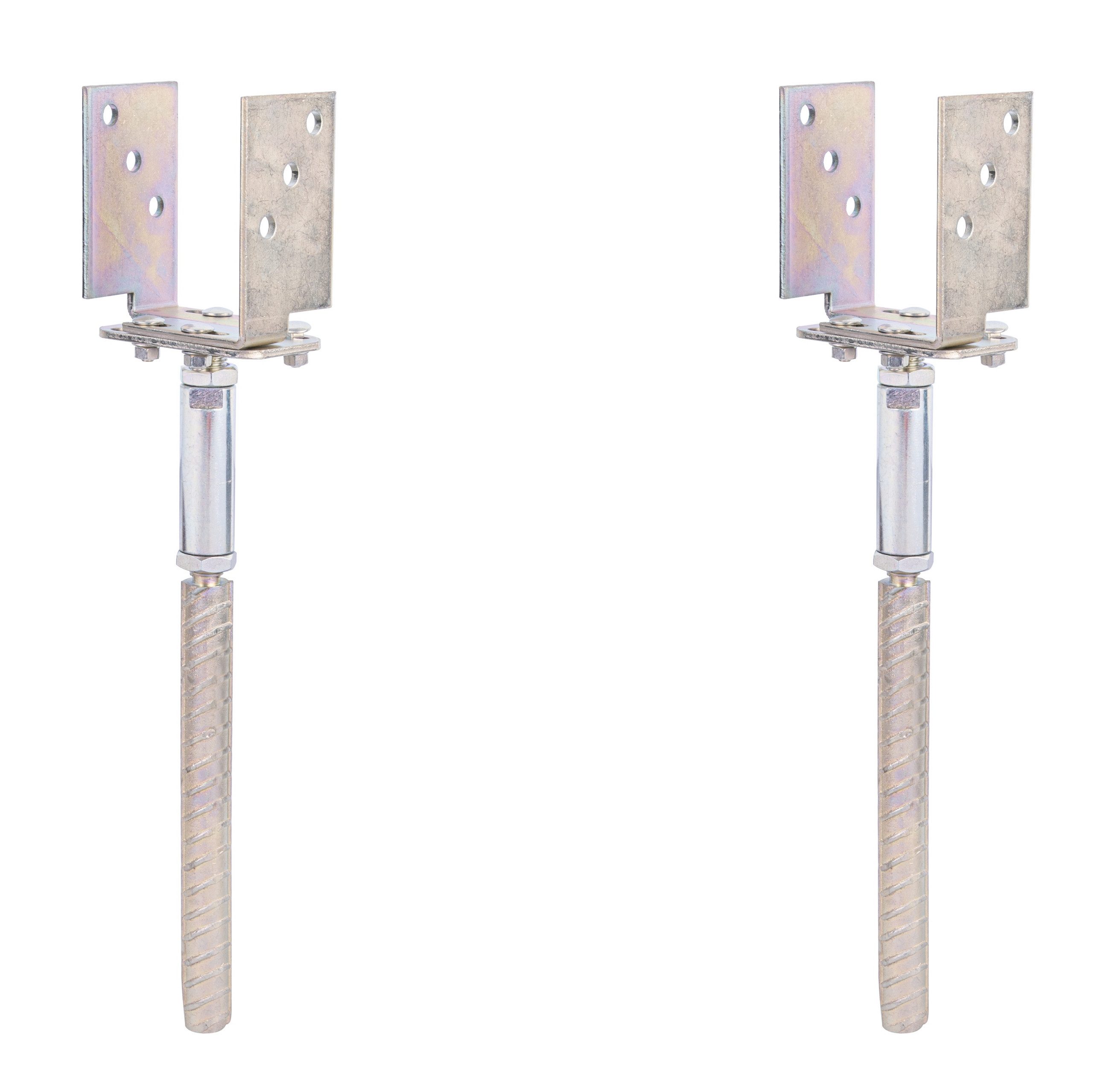 Alberts Почтовая база, (2-St), U-Pfostenträger im Bundle, galvanisch verzinkt, dickschichtpassiviert