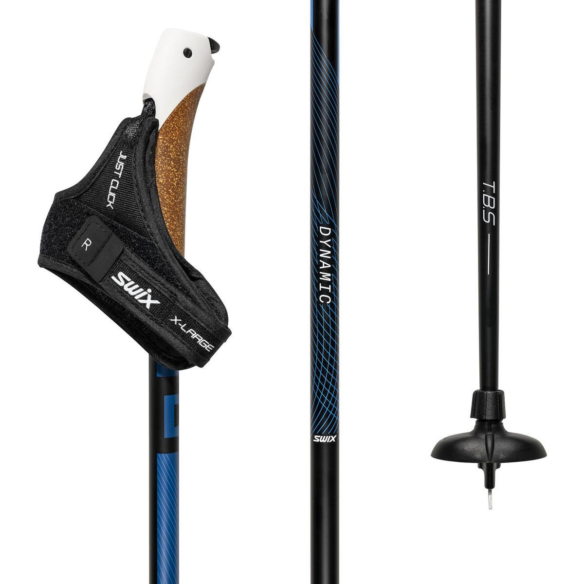 Swix Skistöcke Dynamic D2 Pole, Just Click, PCU, Dieser robuste Langlaufstock bietet Komfort und Kontrolle mit