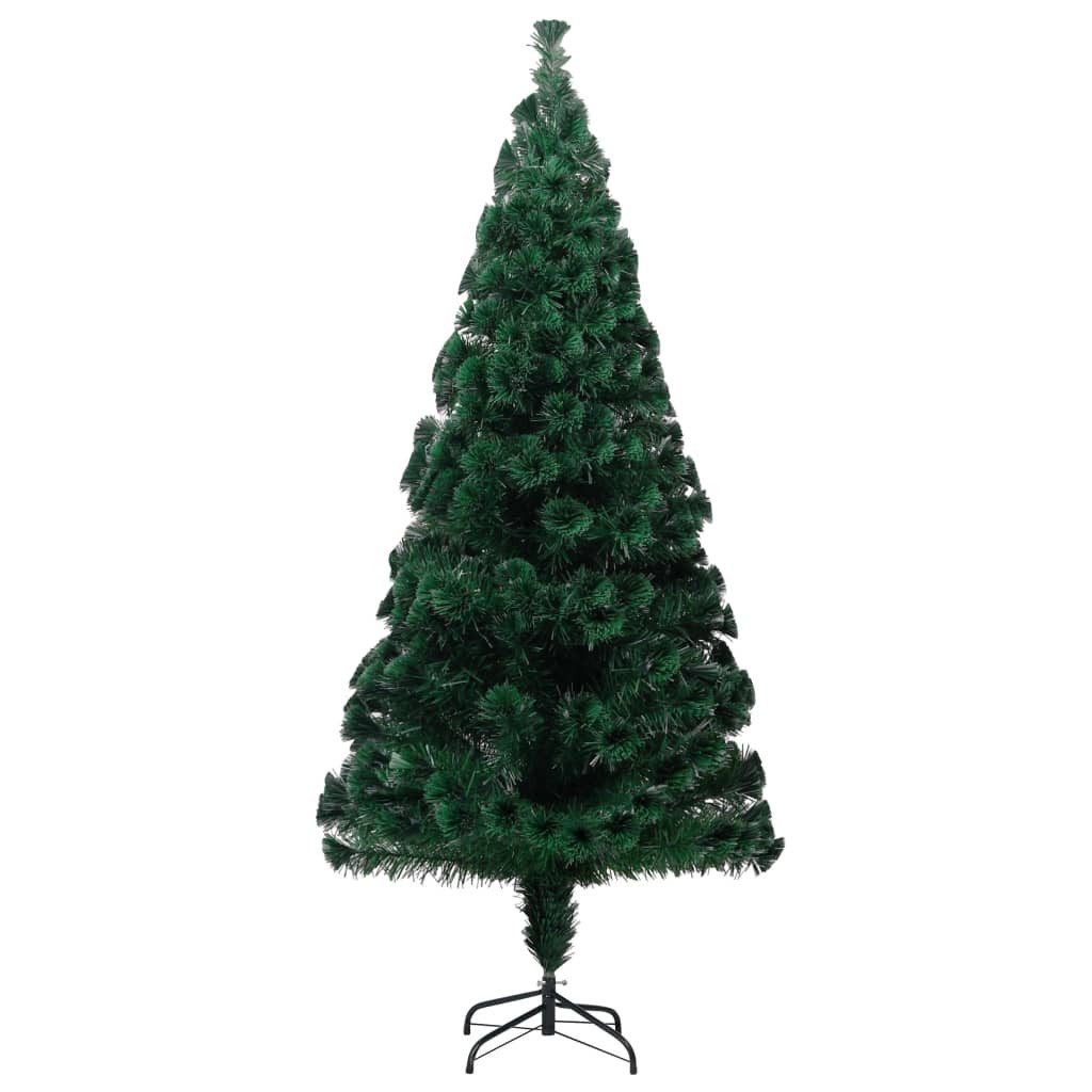 vidaXL Künstlicher Weihnachtsbaum Künstlicher Weihnachtsbaum mit Ständer Grün 180 cm Glasfaser