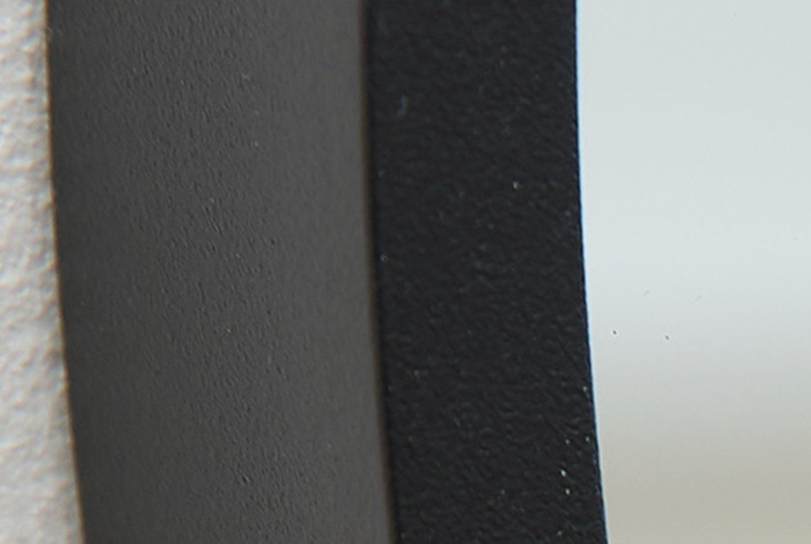 rund Metallrahmen Spiegel Terra Home Wandspiegel (schwarz, Schrauben schwarz Dübel | Schminkspiegel und Badezimmerspiegel schwarz inklusive Flurspiegel), 60x60