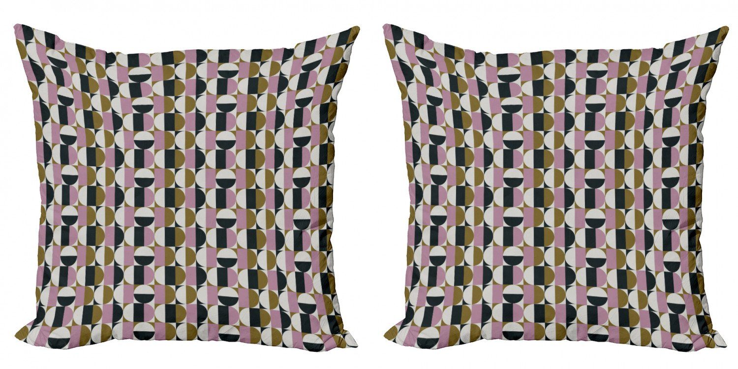Kissenbezüge Modern Accent Doppelseitiger Digitaldruck, Abakuhaus (2 Stück), Retro Bauhaus geometrisches Muster