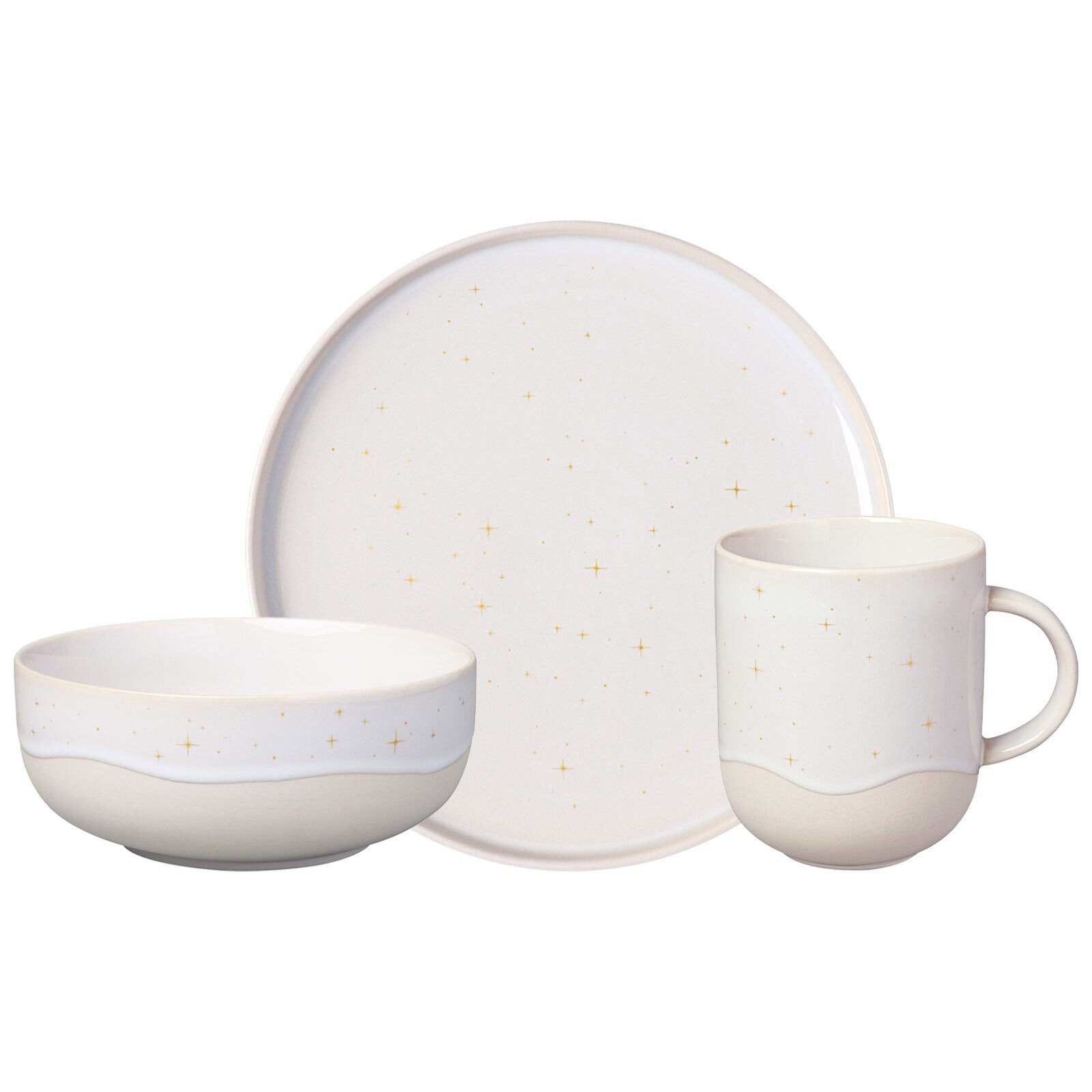like. by Villeroy & Boch Kombiservice Winter Glow Frühstücks-Set 3er Set (3-tlg), Porzellan