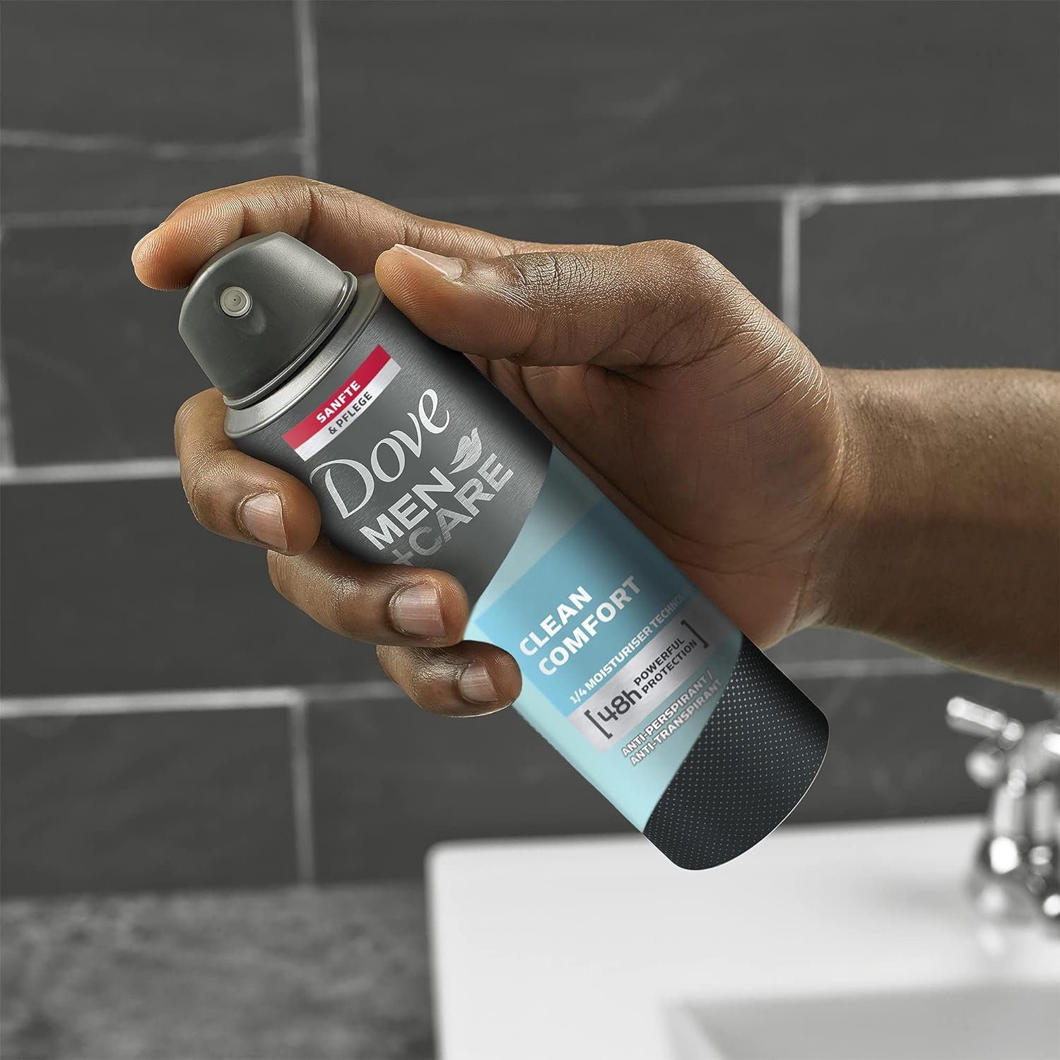 DOVE Kulturbeutel Men+Care Geschenkset Clean Comfort (2x Duschgel + Deo in Kulturtasche) (1-tlg)