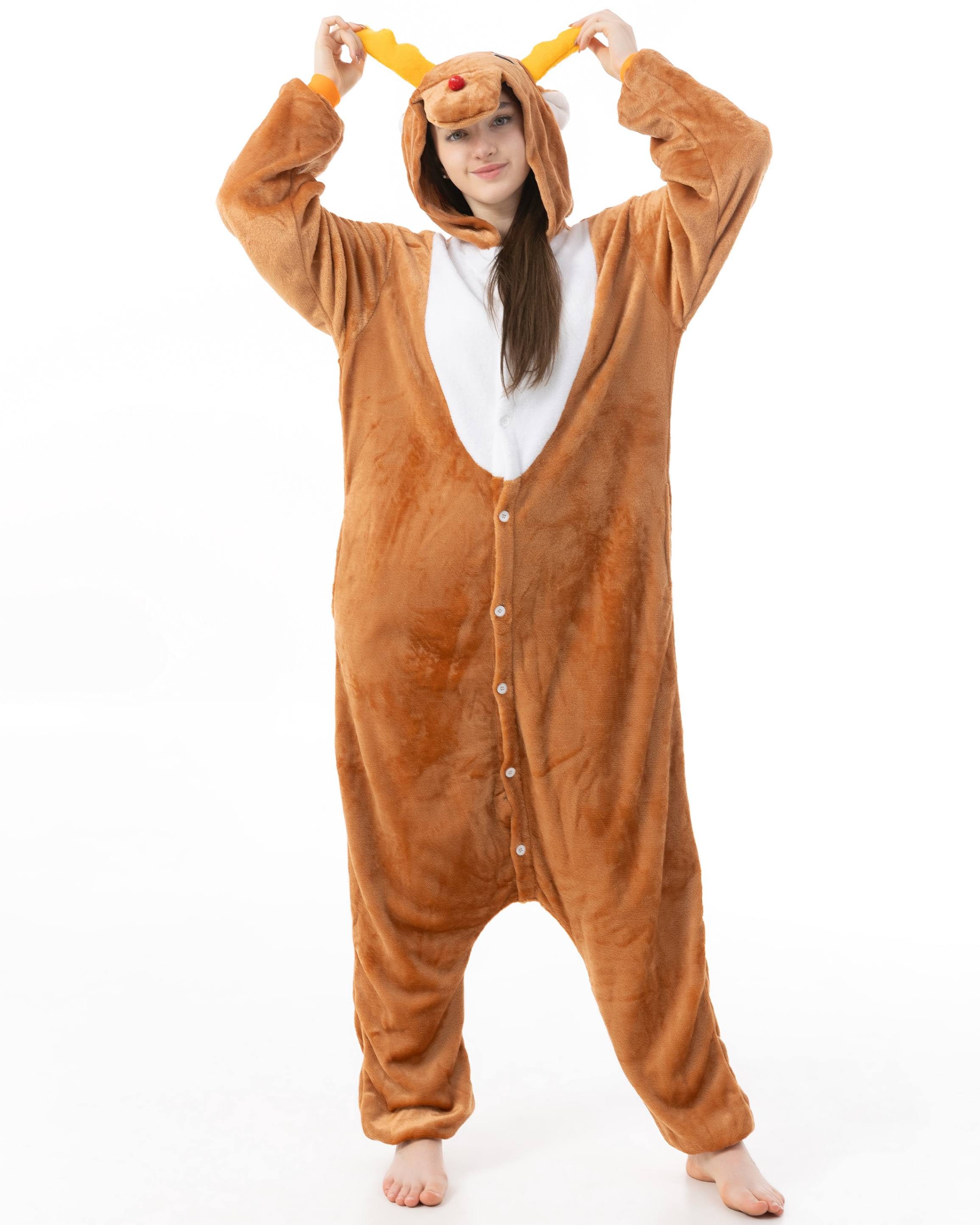 Katara Partyanzug Waldtiere Jumpsuit Kostüm Overall Erwachsene S-XL, Karnev günstig online kaufen