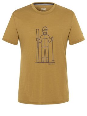 SUPER.NATURAL T-Shirt Merino T-Shirt M SKIEUR TEE funktioneller Merino-Materialmix