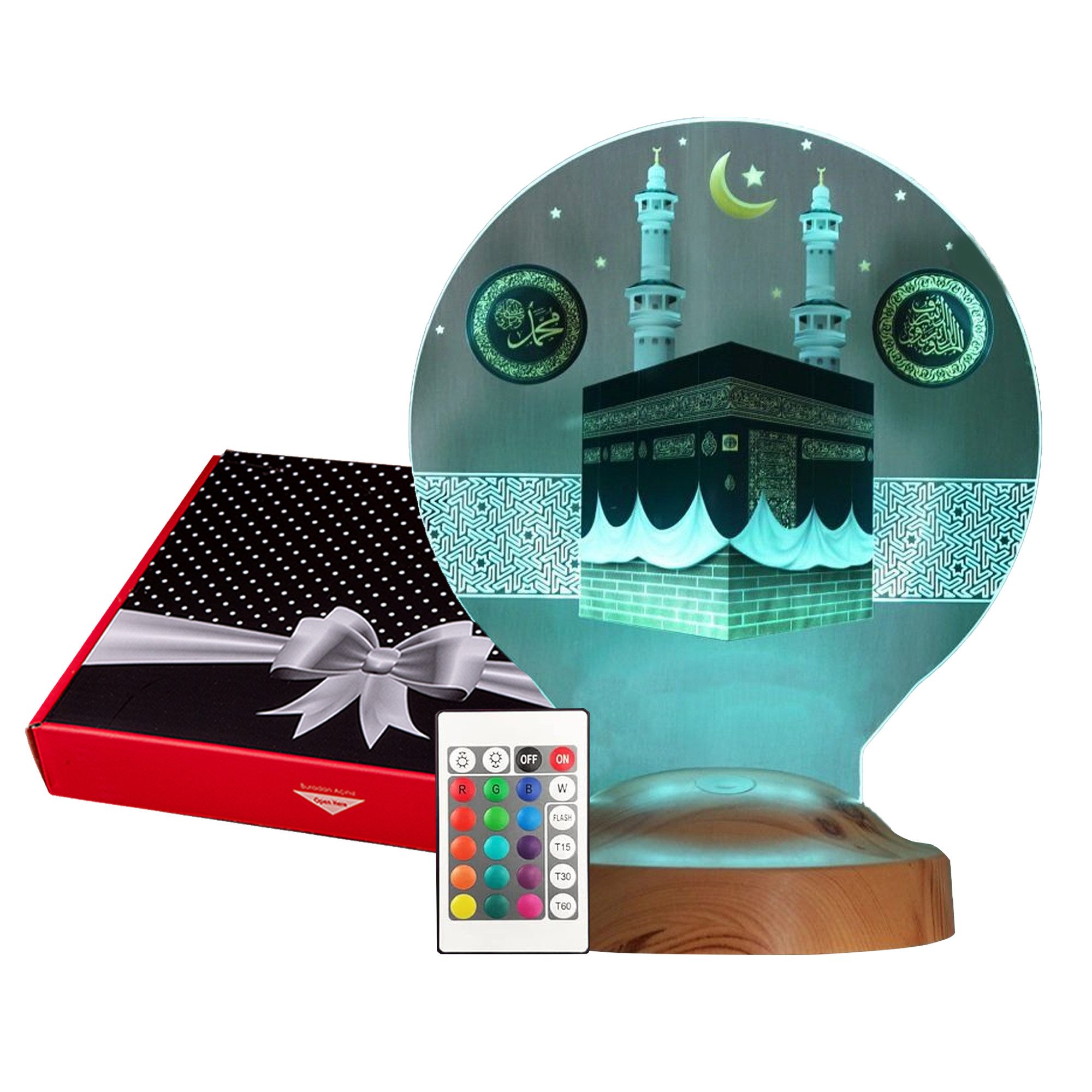 Geschenkelampe LED Nachttischlampe Kaaba Nachtlicht Islamische Deko Geschen günstig online kaufen