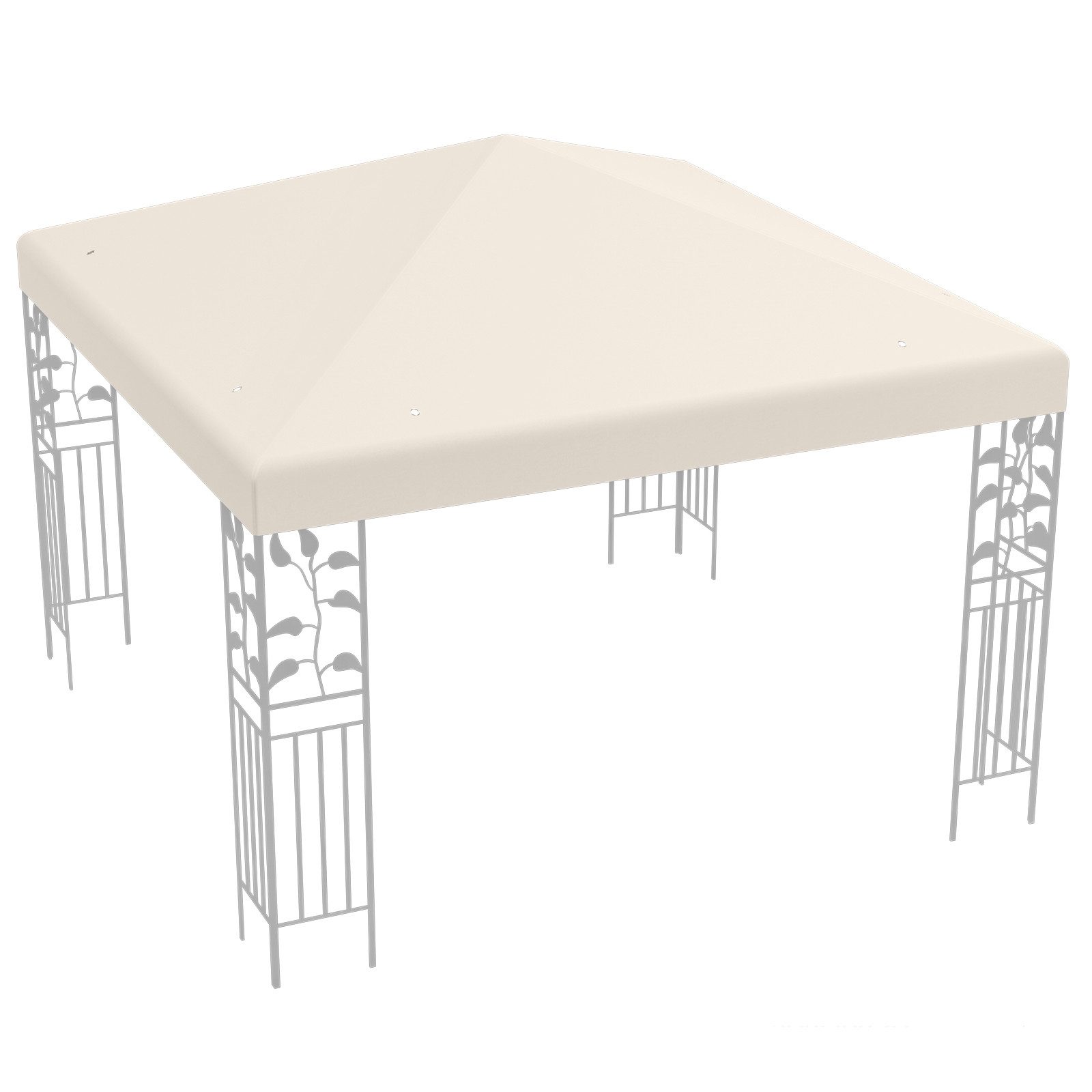 KOMFOTTEU Pavillon-Ersatzdach, 3x3m, Pavilliondach wasserabweisend (Beige) günstig online kaufen