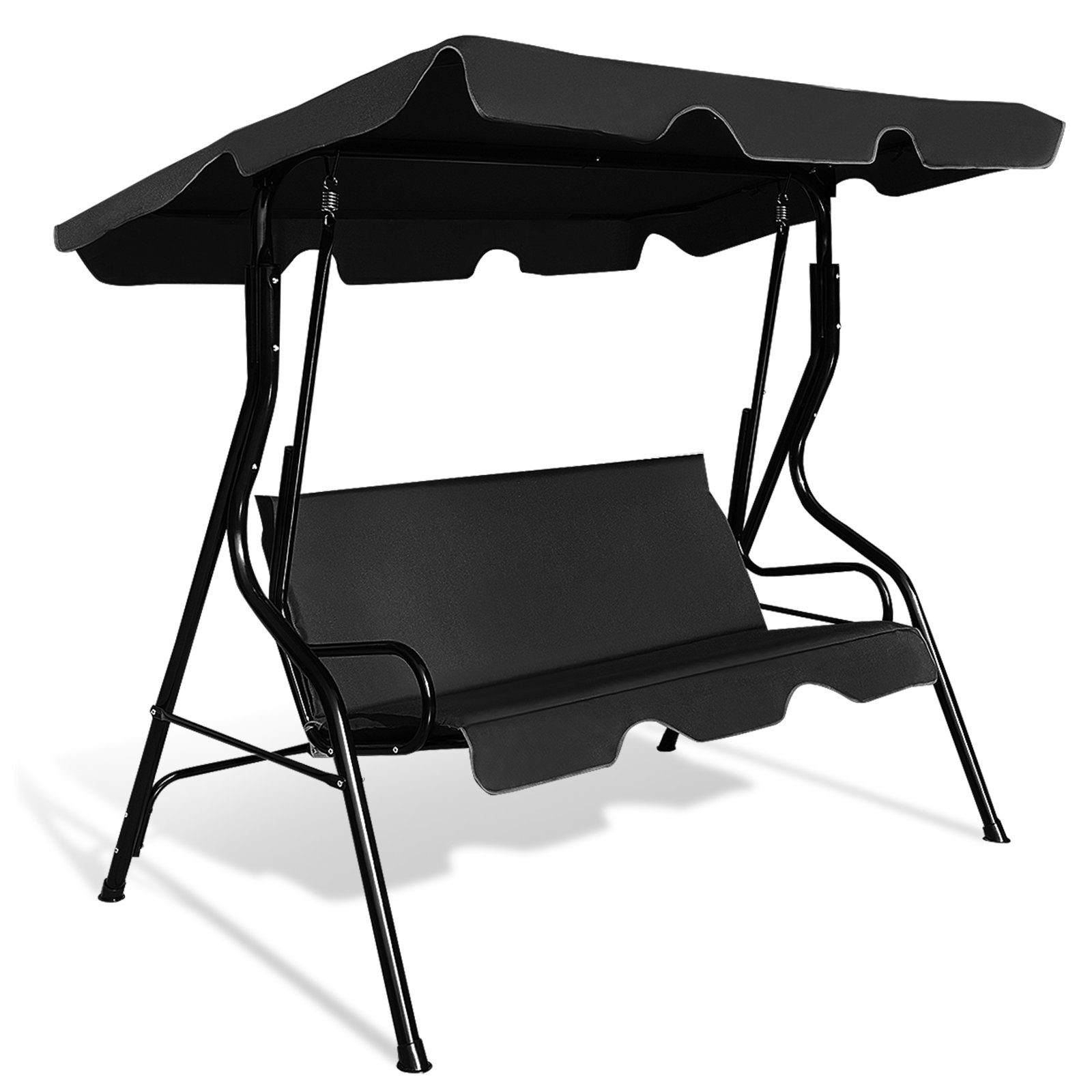 COSTWAY Hollywoodschaukel Gartenbank, 3-Sitzer, mit Sonnendach, günstig online kaufen