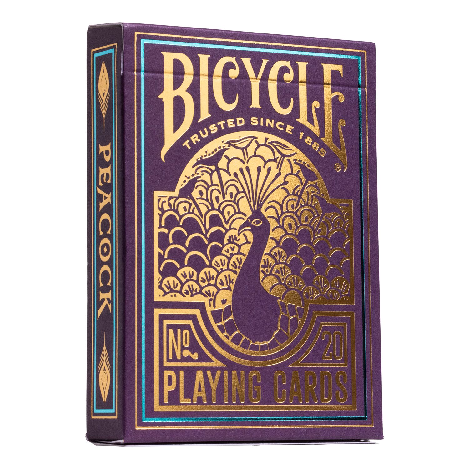 Cartamundi Spiel Bicycle® Kartendeck - Purple Peacock, Kartenspiel, mit einzigartigem Air-Cushion®-Finish