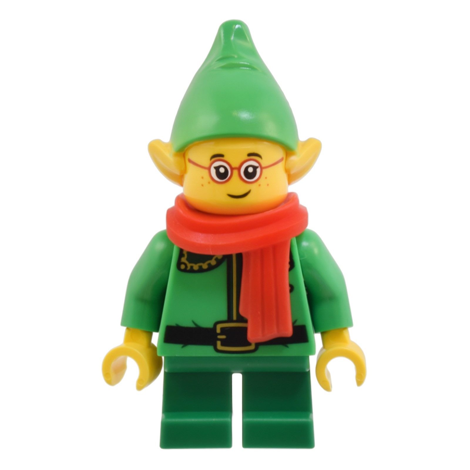 LEGO® LEGO Minifigur Elf - Dark Green Collar and Gold Horn, Red (hol366) Spielbausteine