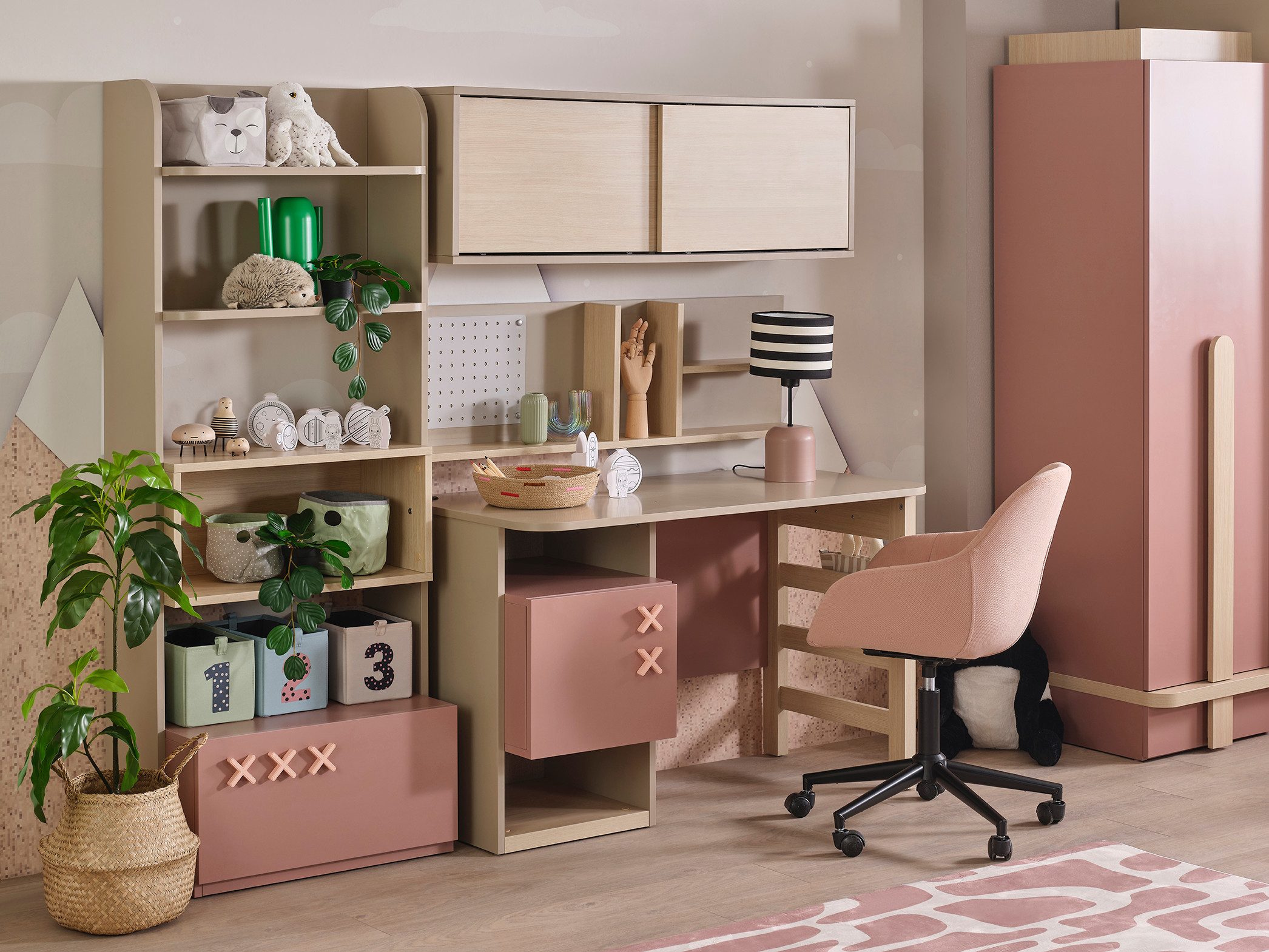 Möbel-Zeit Jugendzimmer-Set Kupa NORDIC, Kinderzimmer Set, 4-tlg.