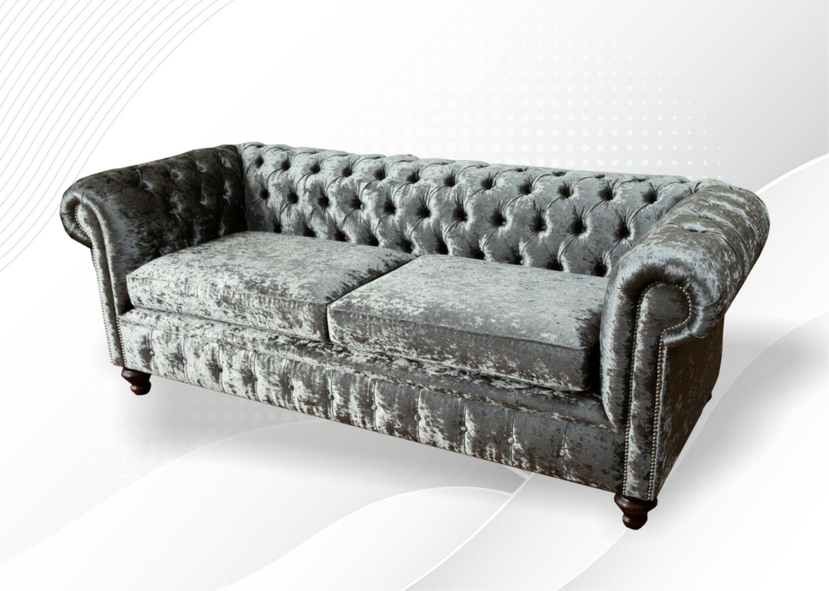 3 cm Sitzer Chesterfield-Sofa, Chesterfield Couch 225 JVmoebel Sofa Design Sofa