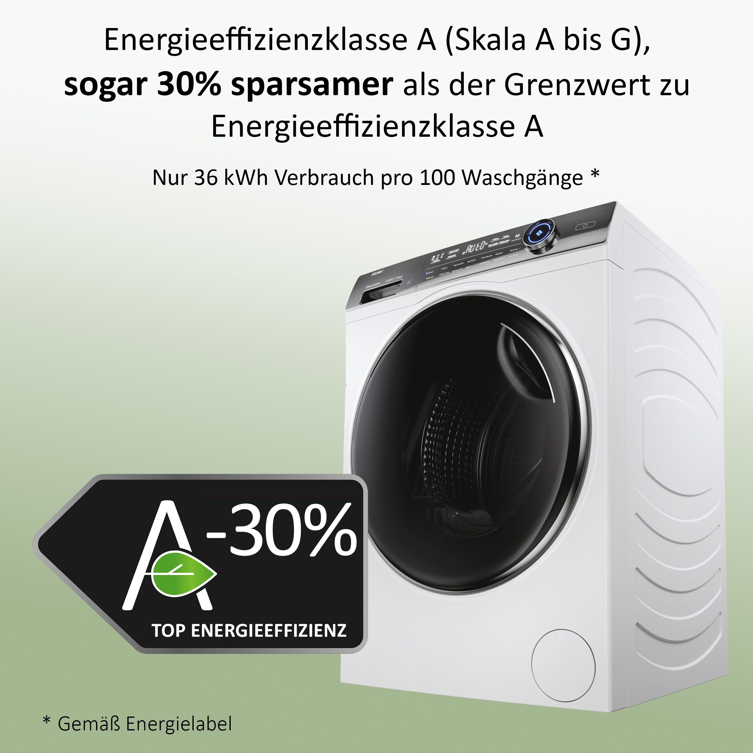 Haier Waschmaschine I-PRO 7 PLUS HW110-B14979U1, 11 kg, 1400 U/min, Refresh-Programm: Wäsche auffrischen mit Dampf