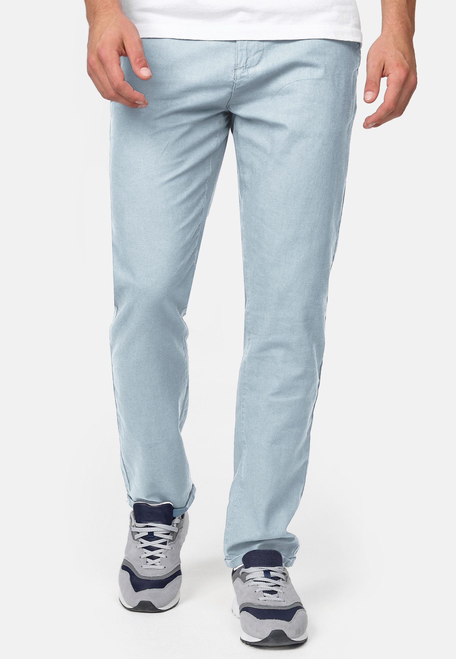 INDICODE Leinenhose Herren Haverfield Sommerhose Leinen Herrenhose mit 4 Taschen