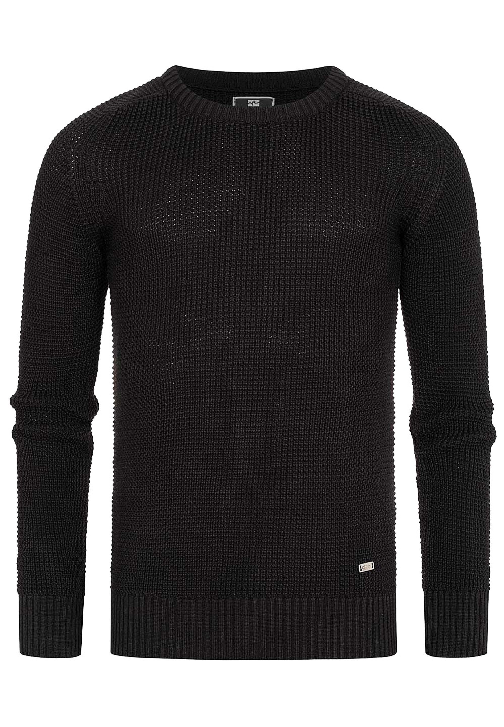 R-NEAL Rundhalspullover Business Strickpullover Herren Rundhals
