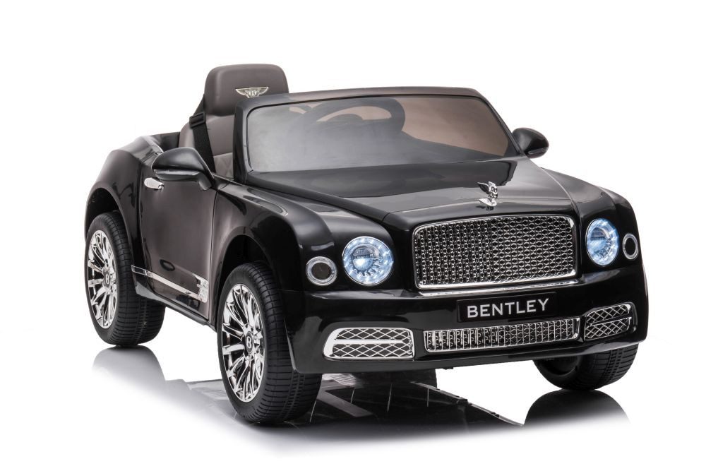 Elektro-Kinderauto Bentley Mulsanne Schwarz 2 Motoren+LED+FB+Audio