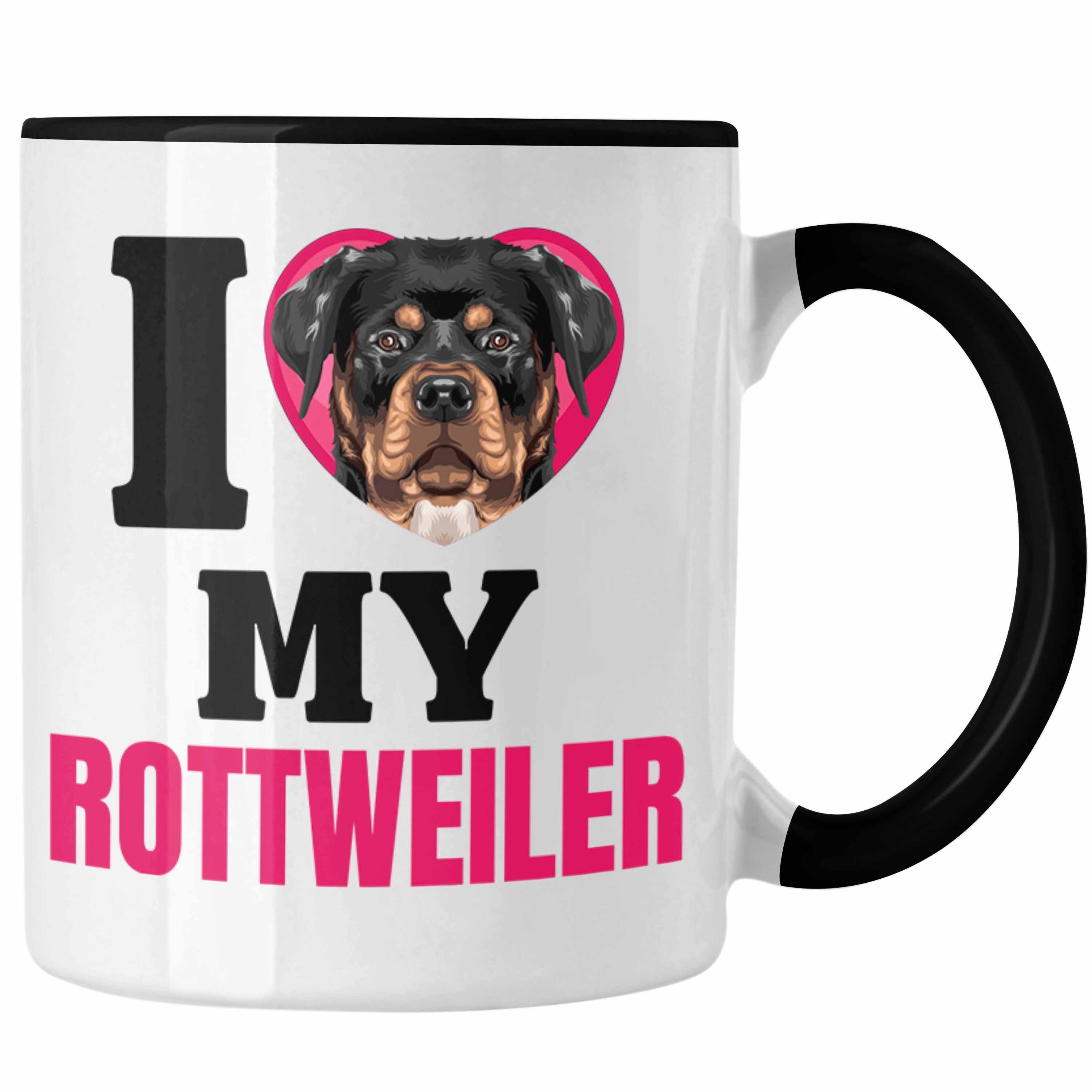 Lo Rottweiler Besitzerin Geschenk Tasse Spruch Lustiger Geschenkidee Tasse Schwarz I Trendation