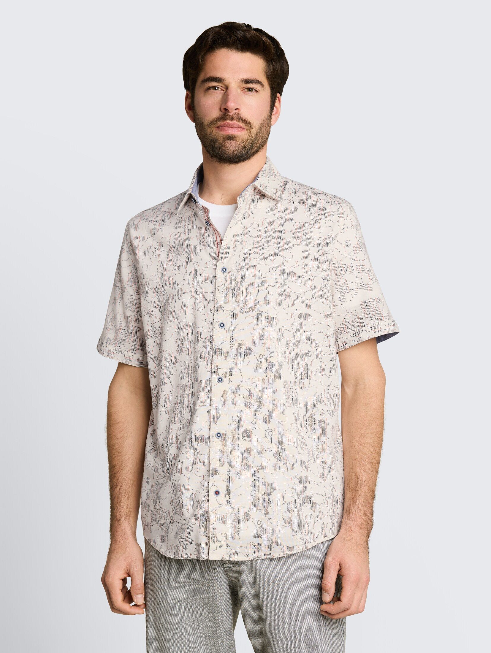 TOM TAILOR Kurzarmhemd Blusen & Shirts Regular Fit Kurzarmhemd mit Muster