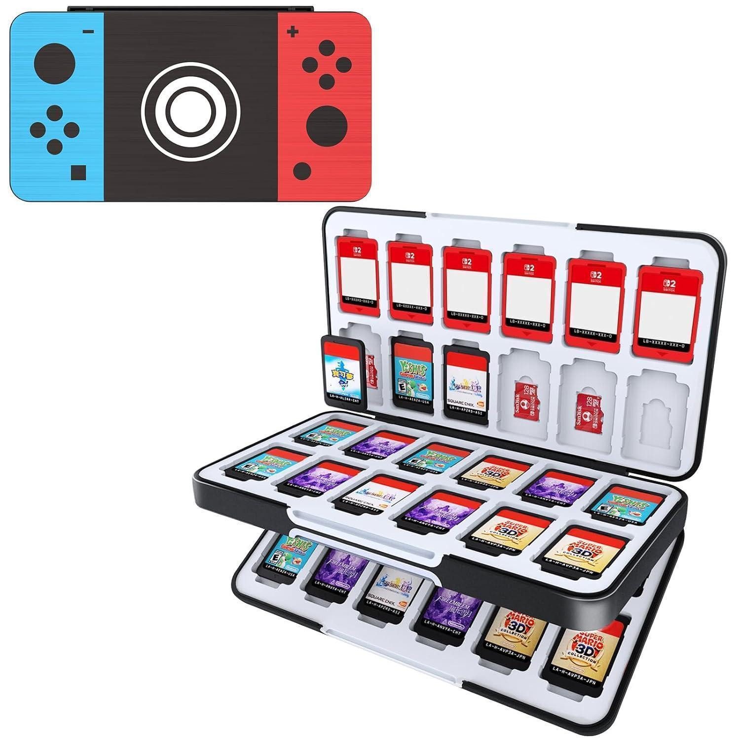 Spielekonsolen-Tasche Game Card Case Nintendo Switch Lite OLED 48 Game Card 24 Micro SD