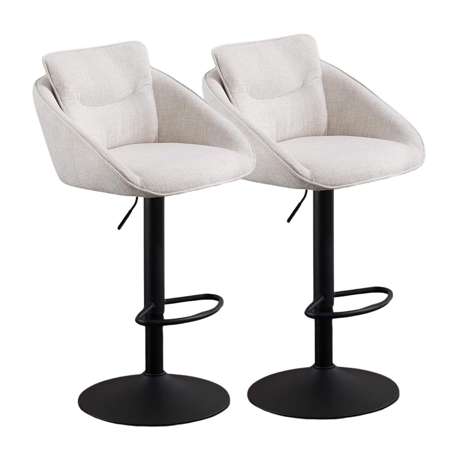 Barhocker 2er/4er-Set Barhocker, höhenverstellbar & drehbar, Leinenstoff