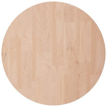 furnicato Tischplatte Runde Ø50x2,5 cm Unbehandeltes Massivholz Eiche (1 St)
