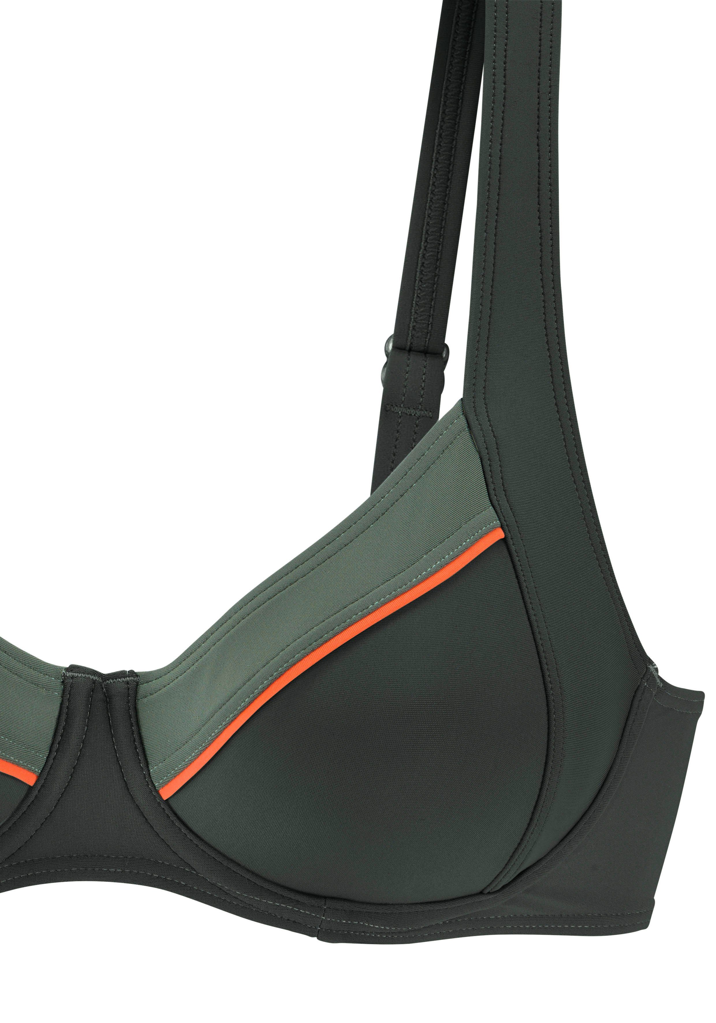 LASCANA Bügel-Bikini-Top Yuna, mit kontrastfarbenen Einsätzen