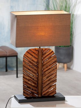 GILDE Tischleuchte GILDE Lampe Foglia - braun - H. 63cm x B. 40cm