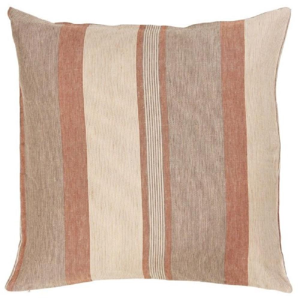 Ib Laursen Kissenhülle Ib Laursen Kissenbezug Beige mit braunen Streifen (50x50cm)