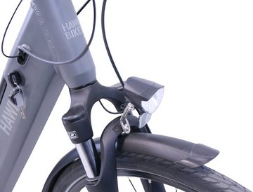 HAWK Bikes E-Bike HAWK eCity Wave Integrated Lady STEPS, 7 Gang Shimano Nexus 7-Gang Schaltwerk, Nabenschaltung, Mittelmotor, 504 Wh Akku, Pedelec, Elektrofahrrad für Damen u. Herren, Cityrad
