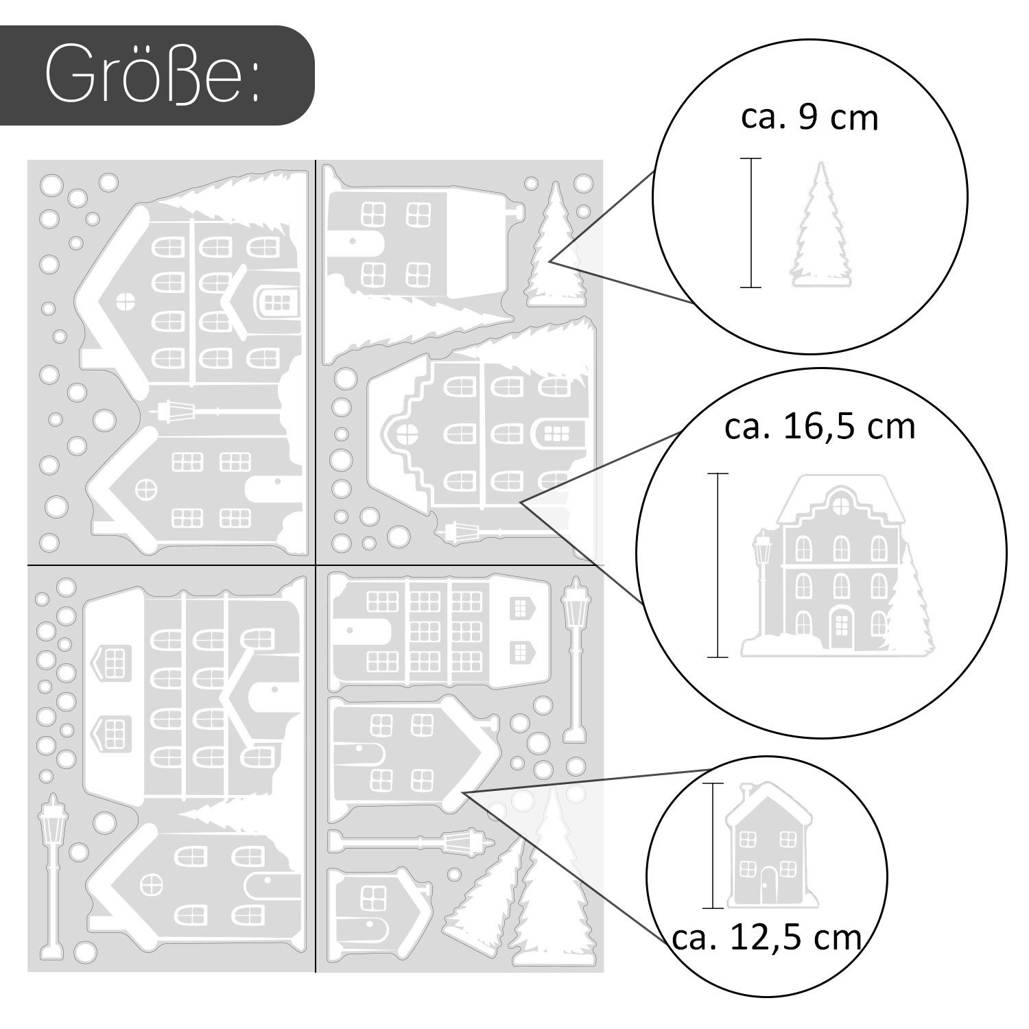 younikat Fensterdekoration Younikat Fensterbild Winter-Dorf 70 günstig online kaufen