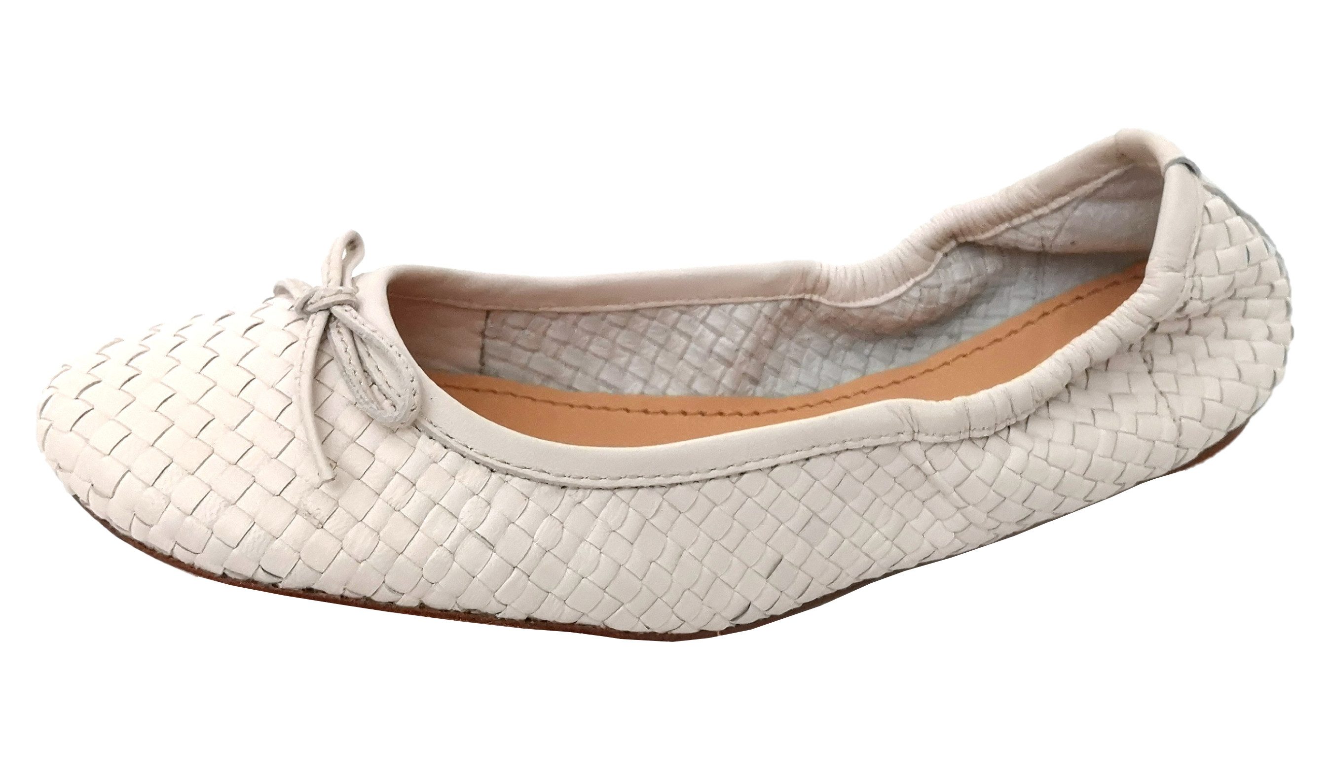 Allan K Allan K CAPRI Flecht-Leder-Schuhe Geschlossene Ballerinas Schlappen