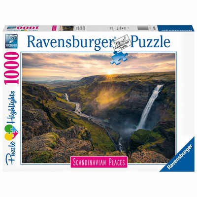 Ravensburger Puzzle Haifoss auf Island 1000 Teile, Puzzleteile