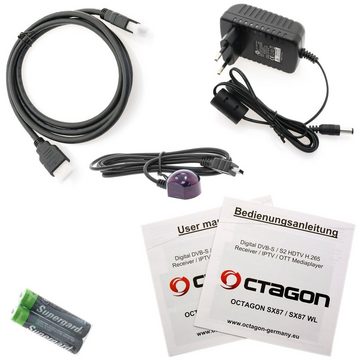 OCTAGON SX87 HD H.265 S2+IP HEVC Set-Top Box - Sat & Smart IPTV Receiver + SAT-Receiver