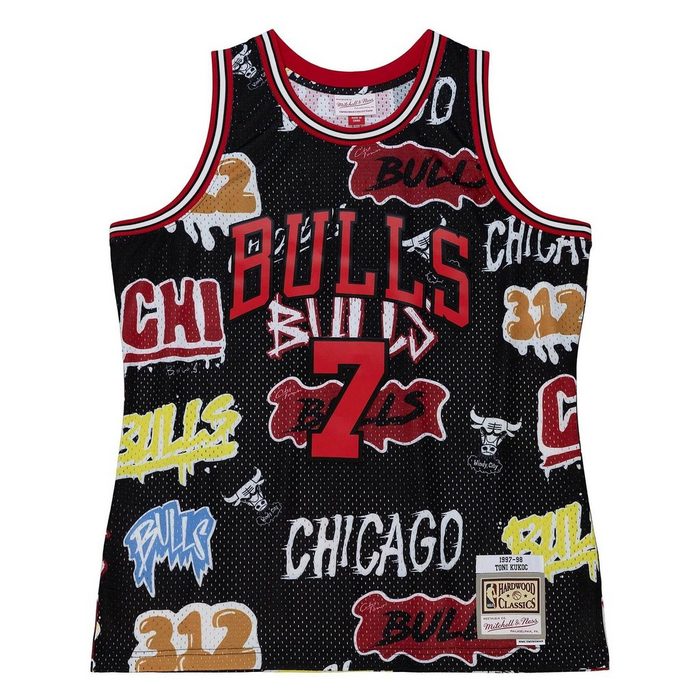Mitchell & Ness Basketballtrikot Swingman Toni Kukoc Chicago Bulls Slap Sticker Je