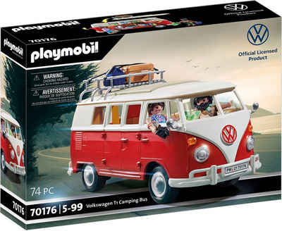 Playmobil® Konstruktions-Spielset »Volkswagen T1 Camping Bus (70176) VW Lizenz«, (74 St)