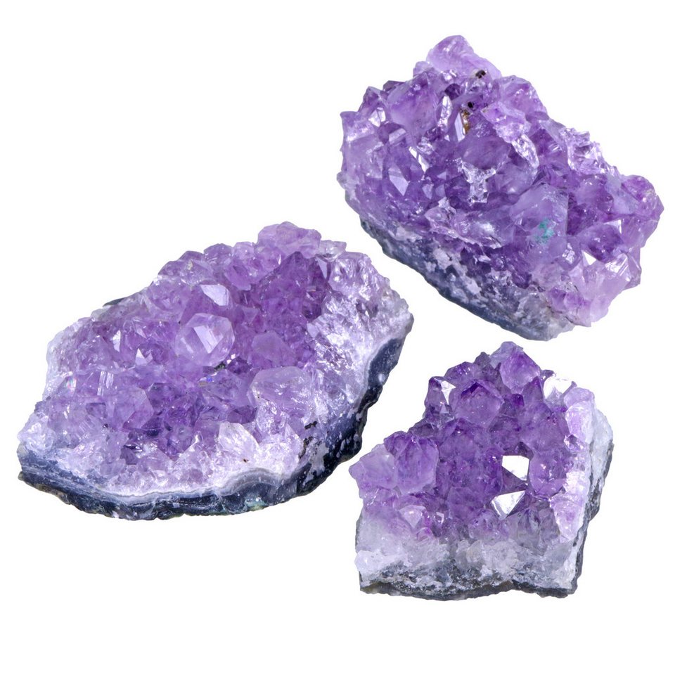 Lebensquelle Plus Edelstein Amethyst Kristalle Drusenstücke, (3-St)