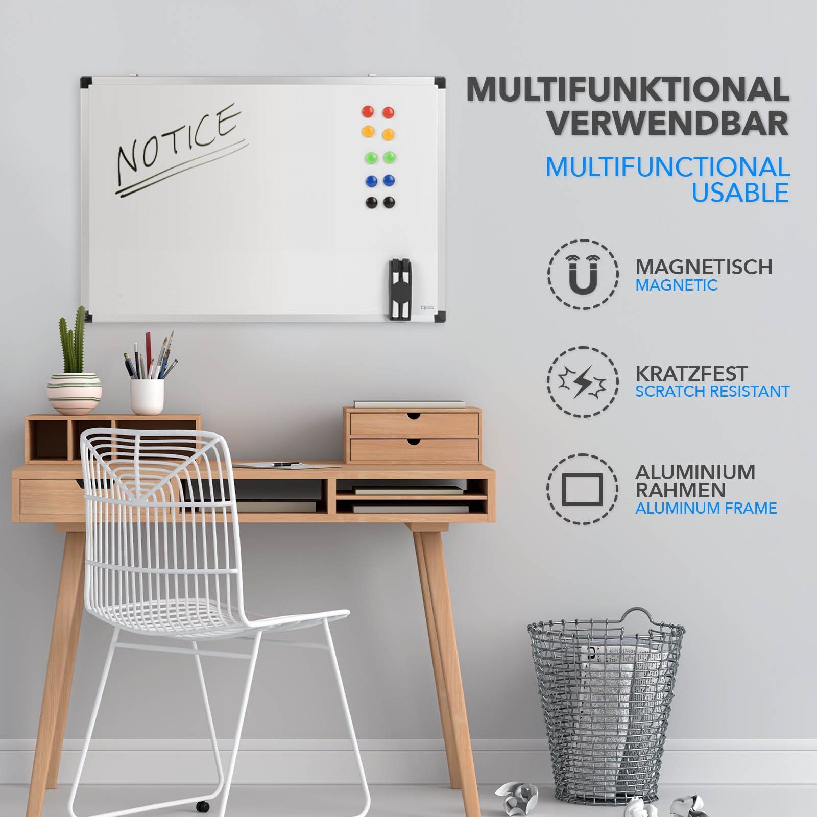 Kubus Magnettafel Whiteboard Set, 60 x 90 cm günstig online kaufen